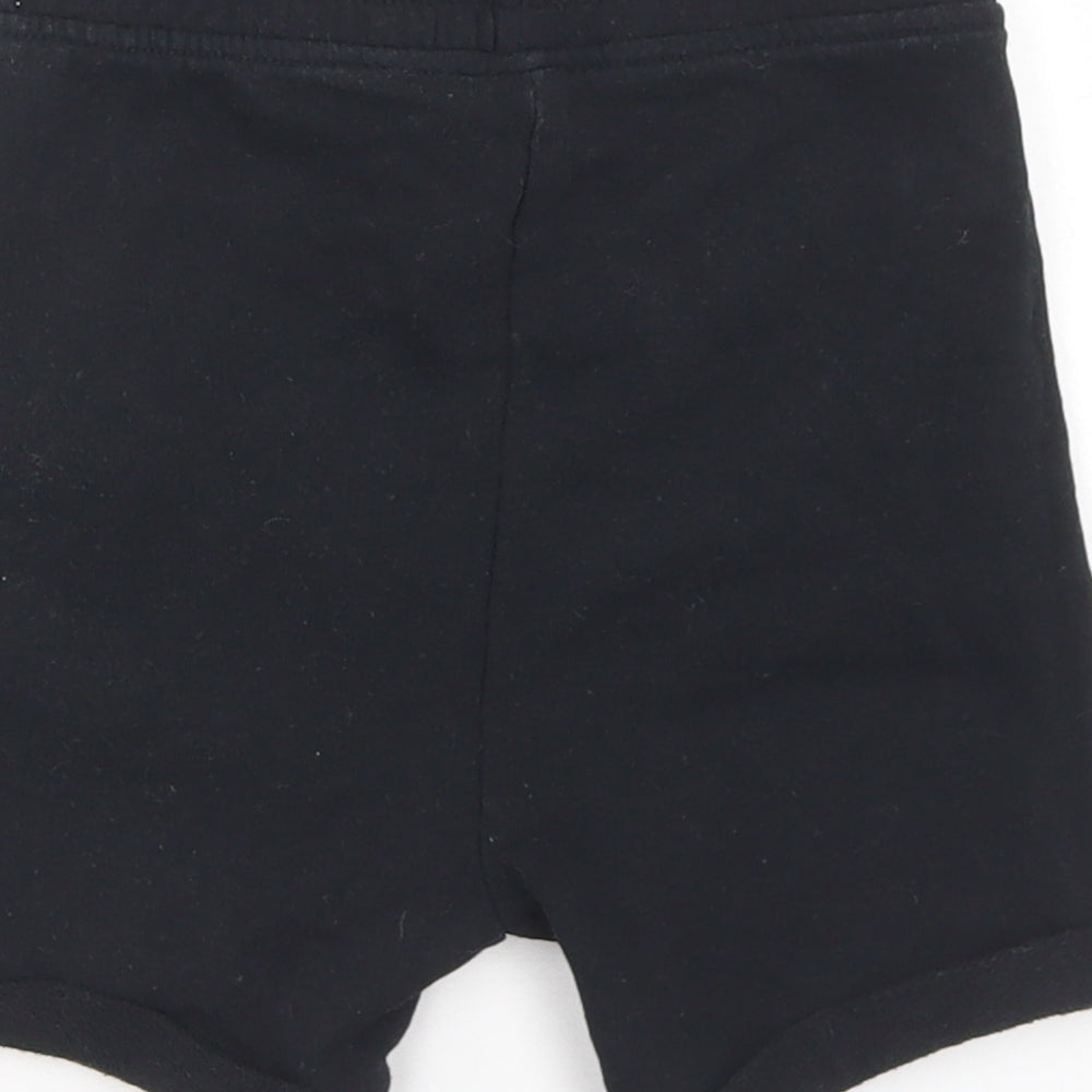 George Boys Black  Cotton Sweat Shorts Size 3-4 Years  Regular Drawstring