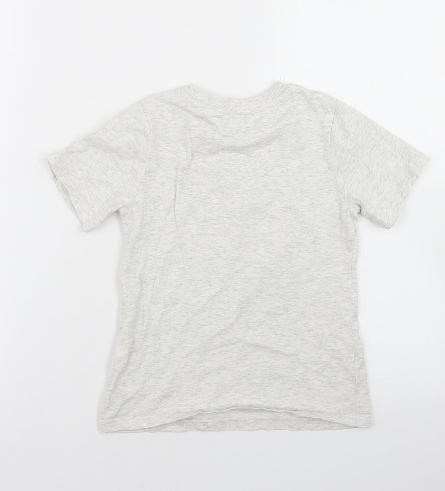 H&M Boys Grey  Cotton Basic T-Shirt Size 4-5 Years Crew Neck  - Spider-Man Reversible Sequins