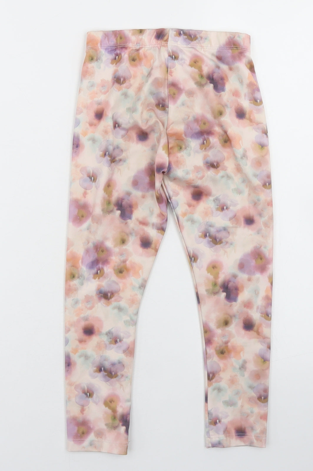 NEXT Girls Pink Floral Polyester Jogger Trousers Size 6 Years  Regular  - Activewear leggings