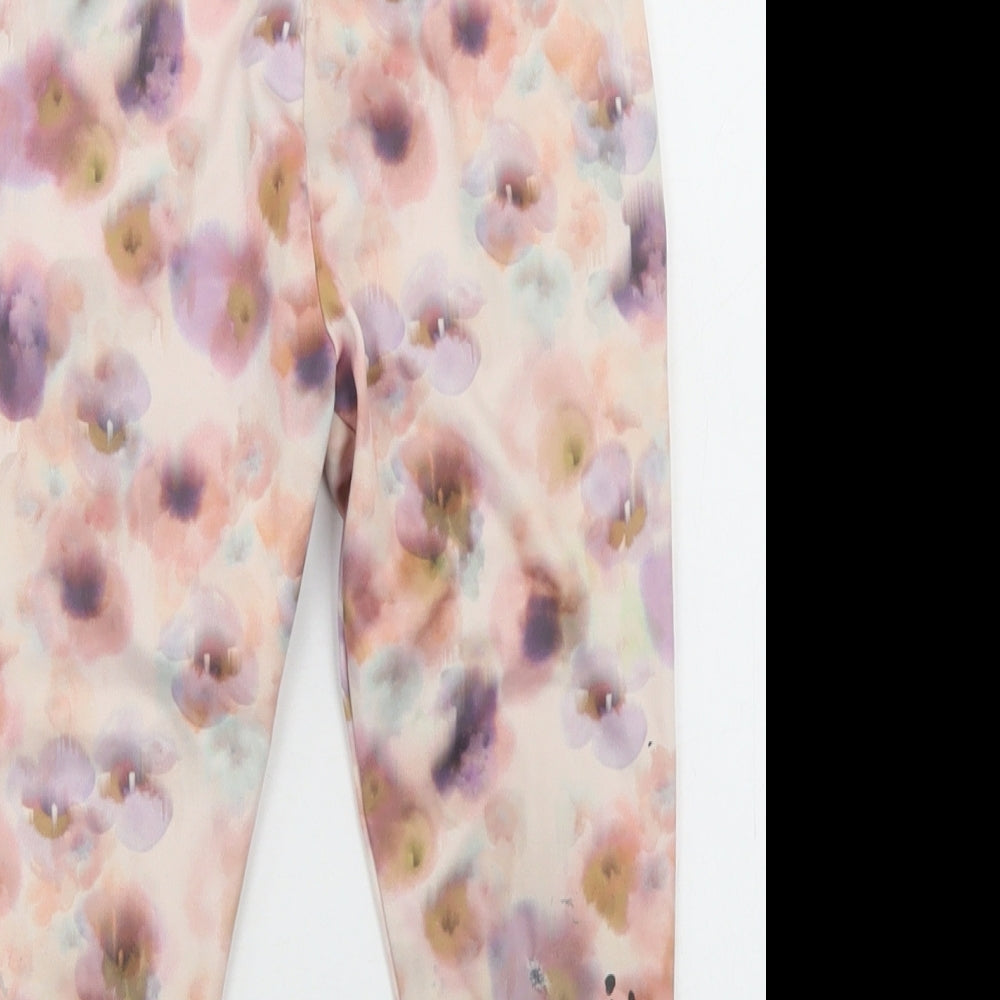 NEXT Girls Pink Floral Polyester Jogger Trousers Size 6 Years  Regular  - Activewear leggings