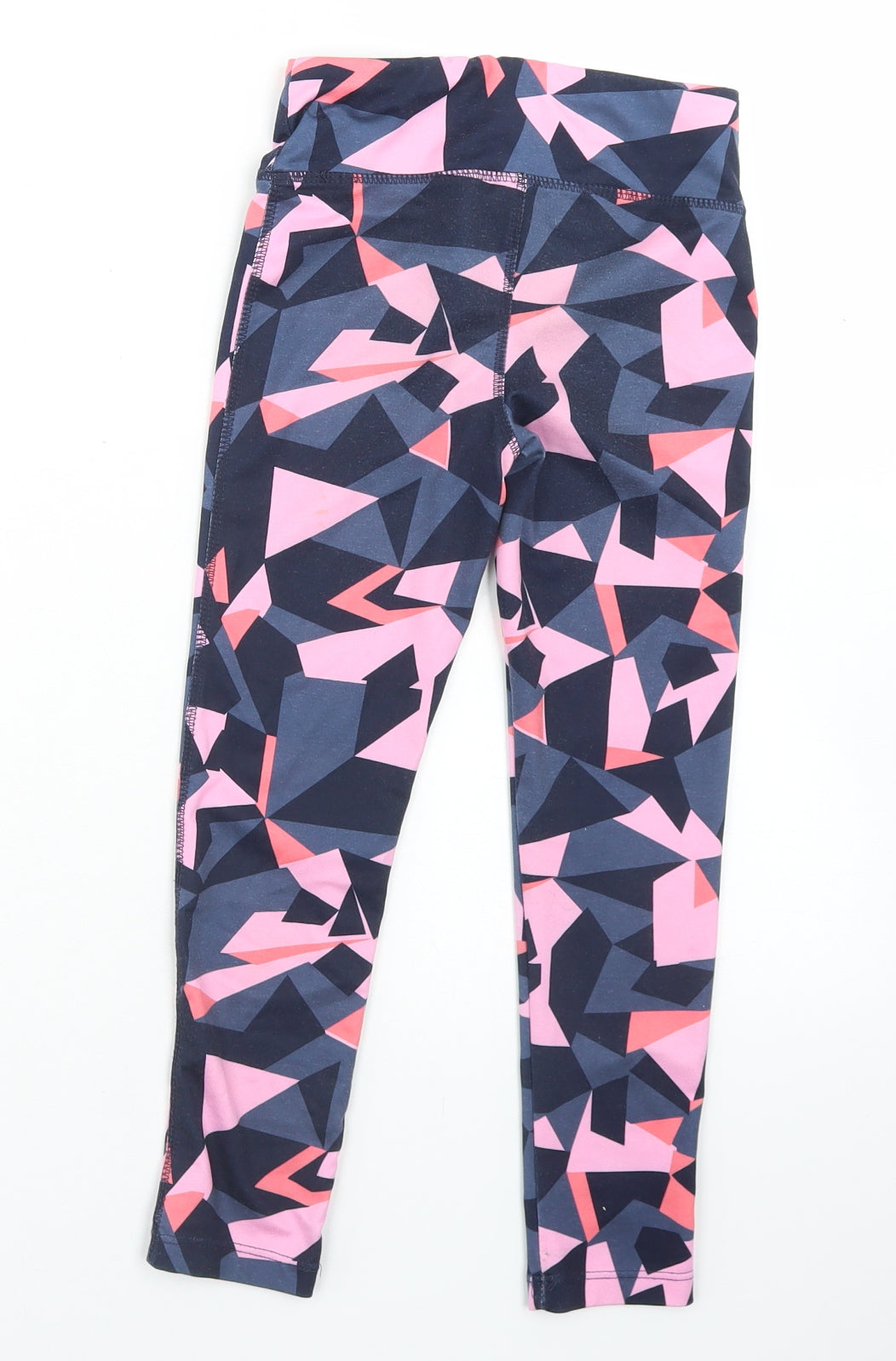 Dunnes Stores Girls Blue Geometric Polyester Jogger Trousers Size 5-6 Years  Regular  - Activewear leggings