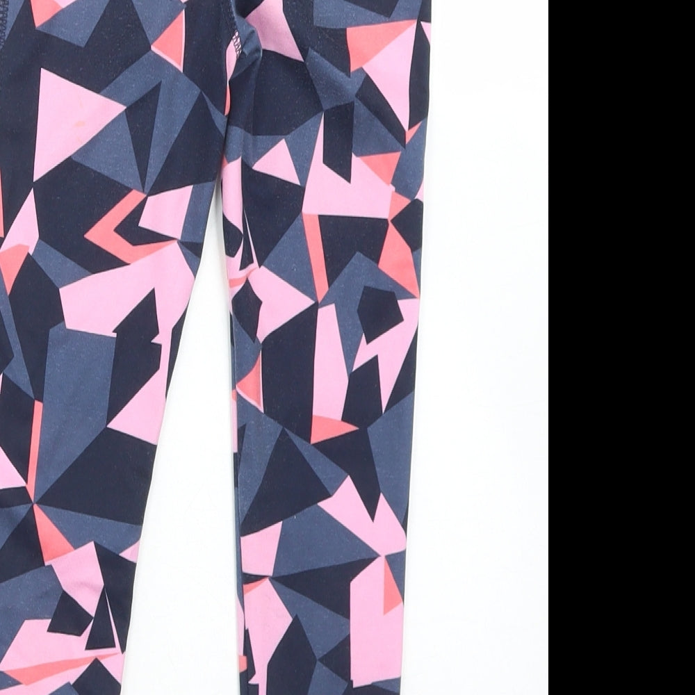 Dunnes Stores Girls Blue Geometric Polyester Jogger Trousers Size 5-6 Years  Regular  - Activewear leggings