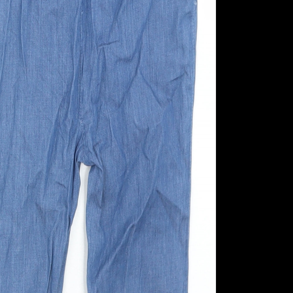 Peacocks Girls Blue  Cotton Capri Jeans Size 18-24 Months