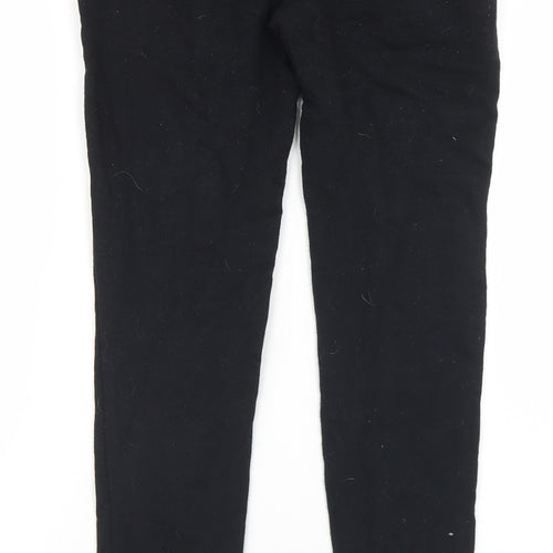 ASOS Womens Black  Cotton Jogger Trousers Size 2XS L27 in Regular Drawstring