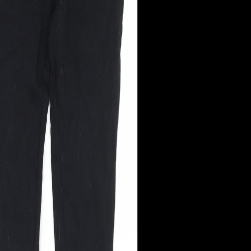 ASOS Womens Black  Cotton Jogger Trousers Size 2XS L27 in Regular Drawstring