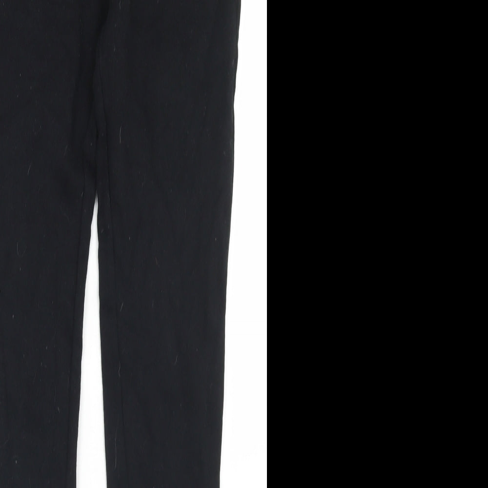 ASOS Womens Black  Cotton Jogger Trousers Size 2XS L27 in Regular Drawstring