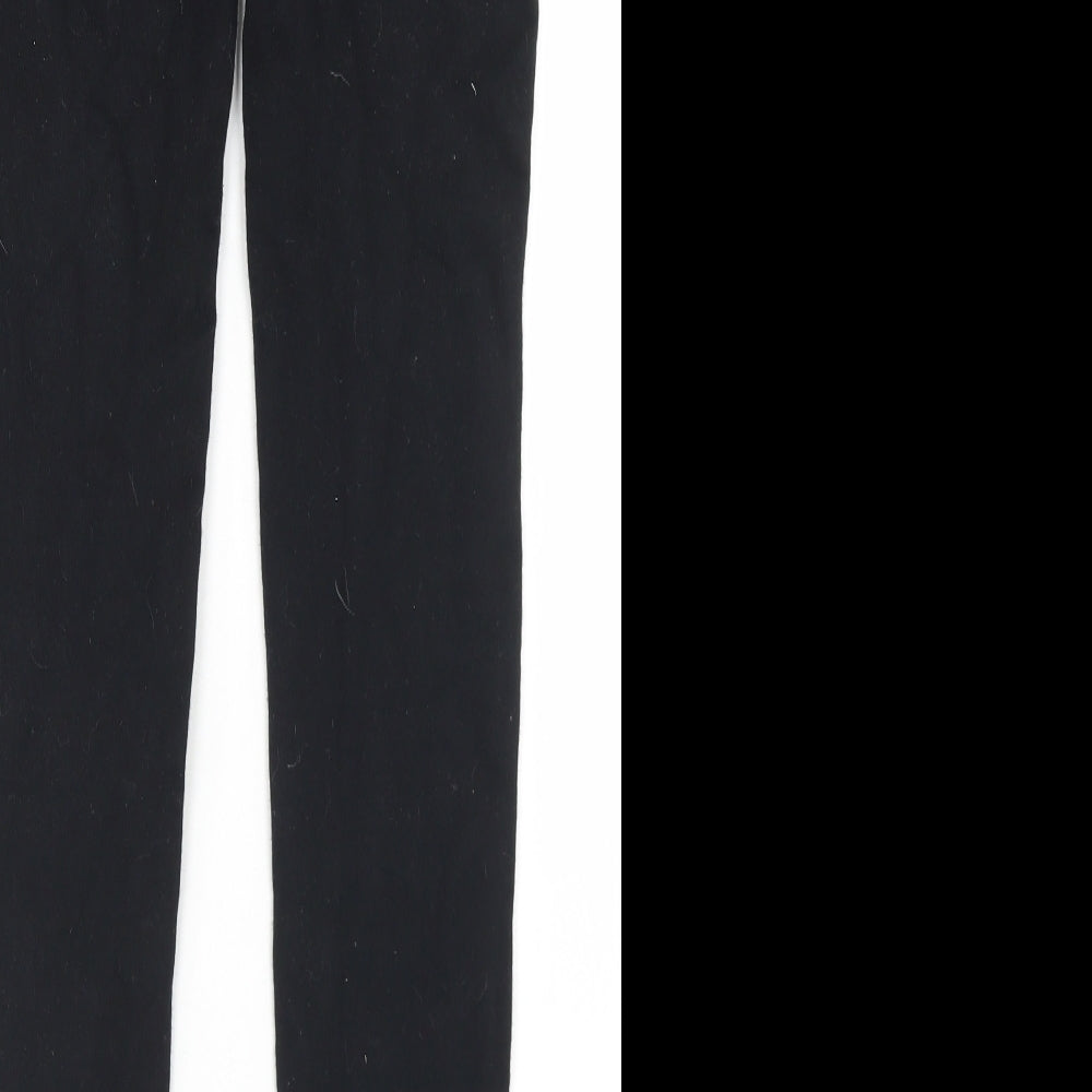 ASOS Womens Black  Cotton Jogger Trousers Size 2XS L27 in Regular Drawstring