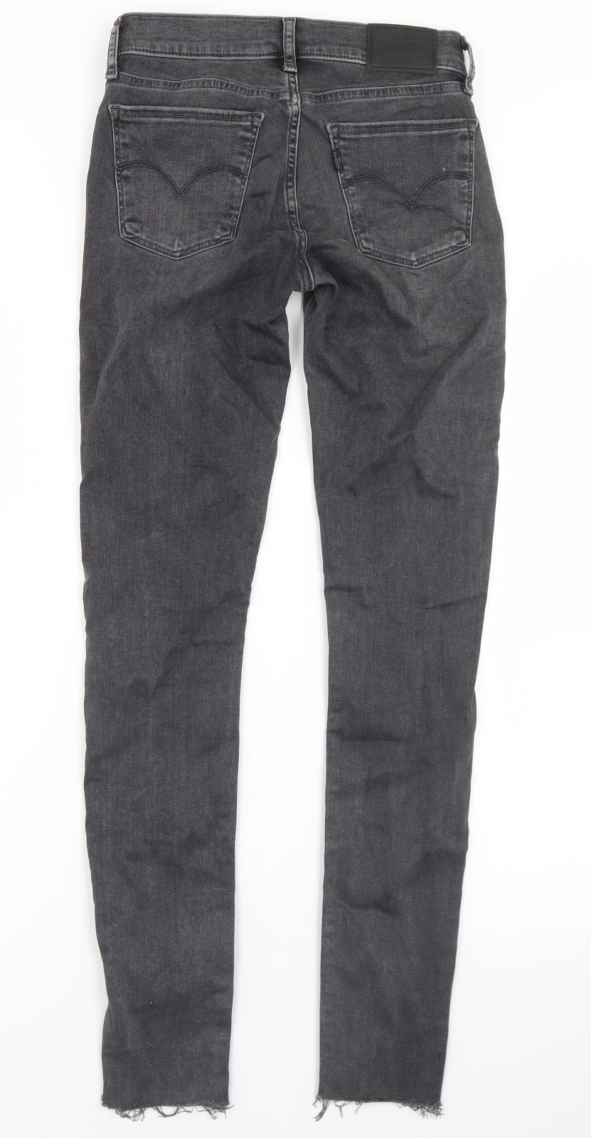 Levi's Womens Grey  Cotton Skinny Jeans Size 26 in L29 in Regular Button