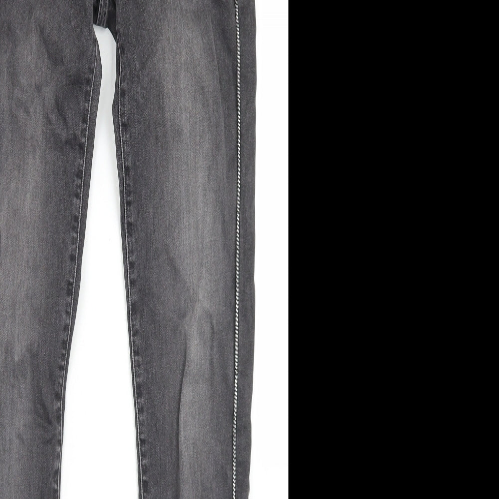 Levi's Womens Grey  Cotton Skinny Jeans Size 26 in L29 in Regular Button