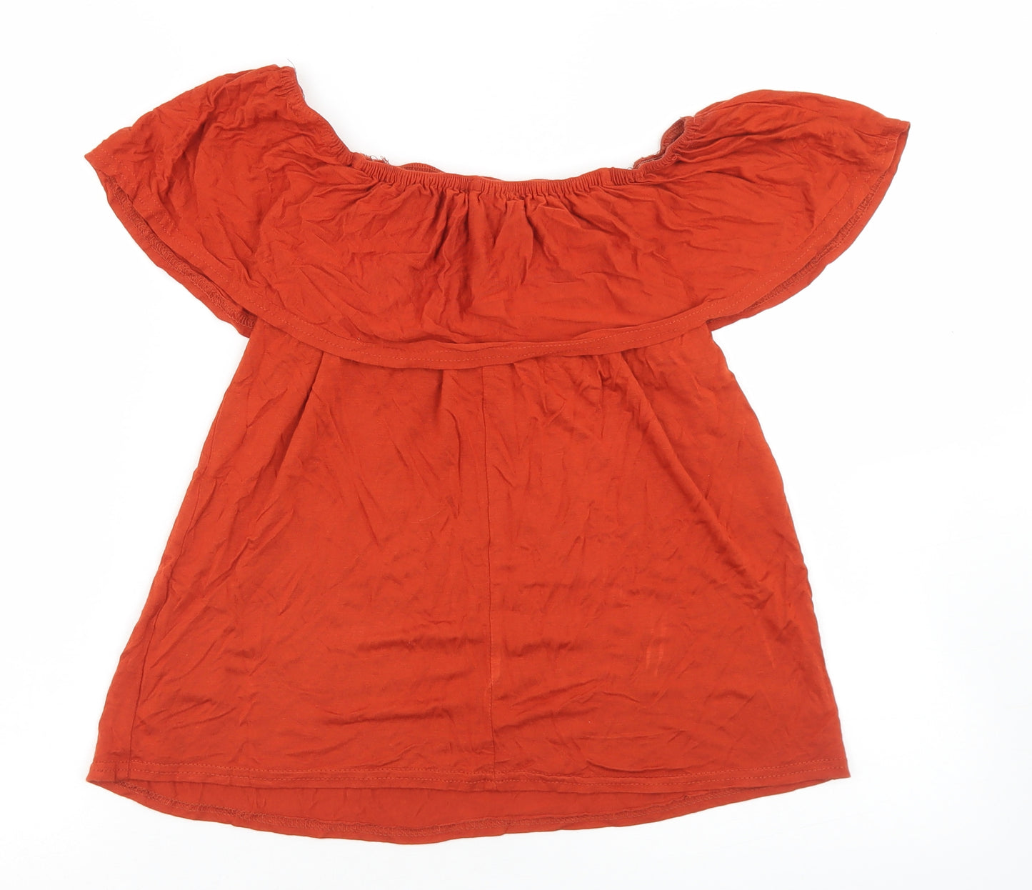 Atmosphere Womens Brown  Viscose Basic Blouse Size 8 Off the Shoulder