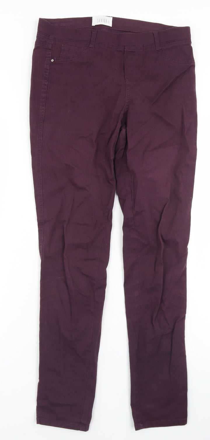 Savida Womens Purple  Cotton Jegging Jeans Size 8 L28 in Regular