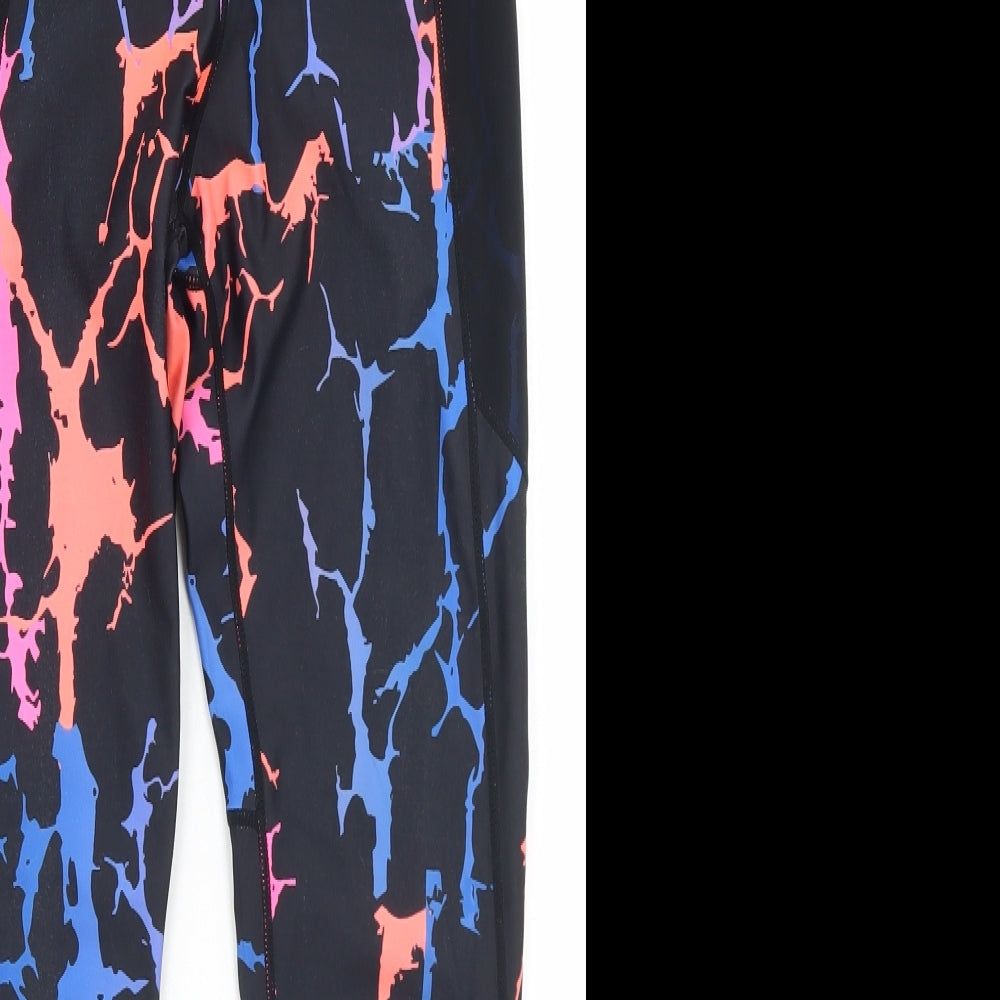 ONeills Womens Multicoloured Tie Dye Polyester Compression Leggings Size 12 L25 in Regular
