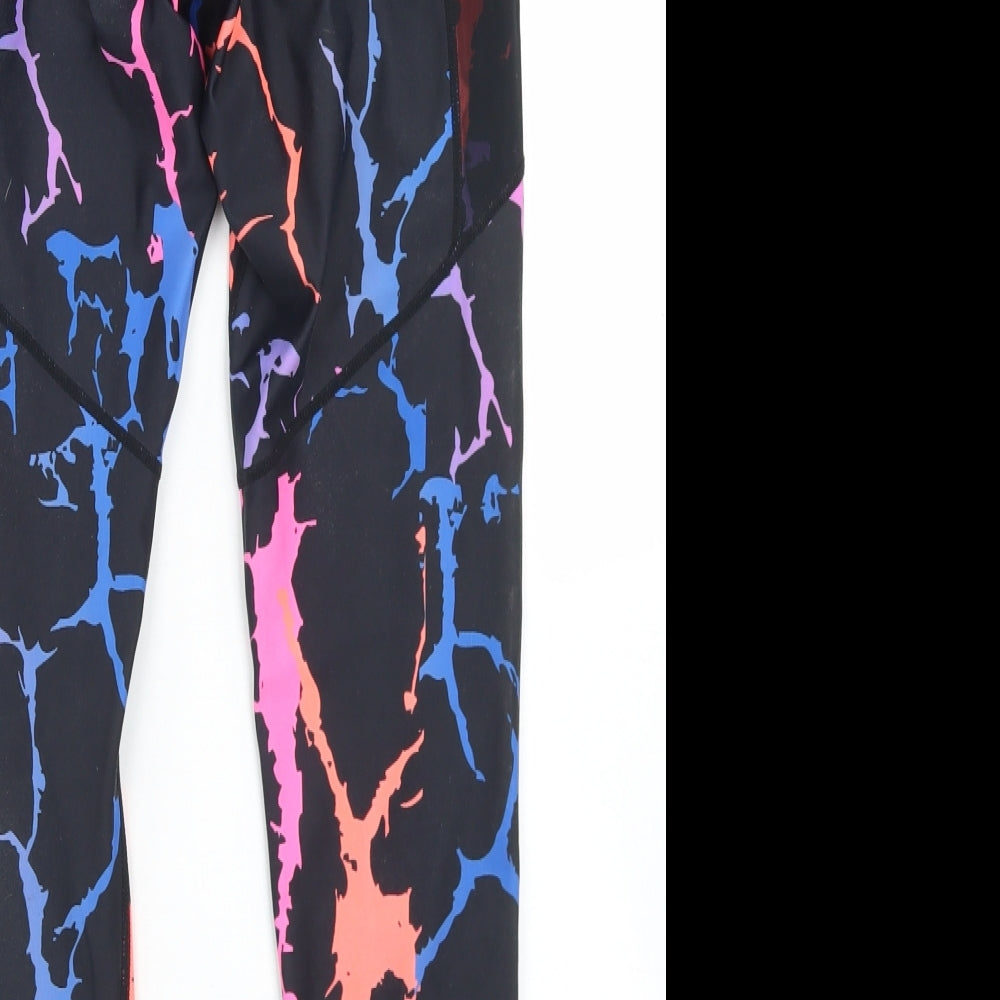 ONeills Womens Multicoloured Tie Dye Polyester Compression Leggings Size 12 L25 in Regular