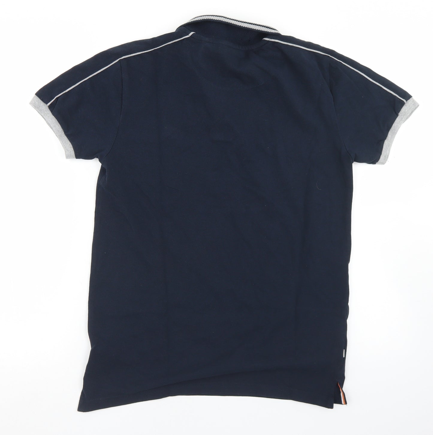 Le Shark Mens Blue  Cotton  Polo Size S Collared Button