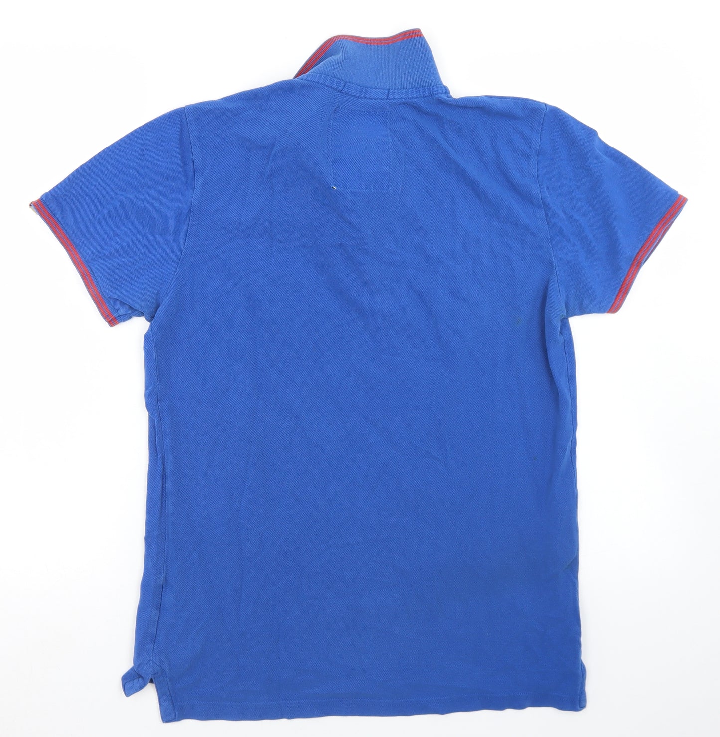 Tokyo Laundry Mens Blue  Cotton  Polo Size M Collared Button