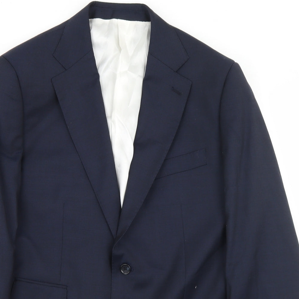 Flannels Mens Blue  Wool Jacket Blazer Size 54