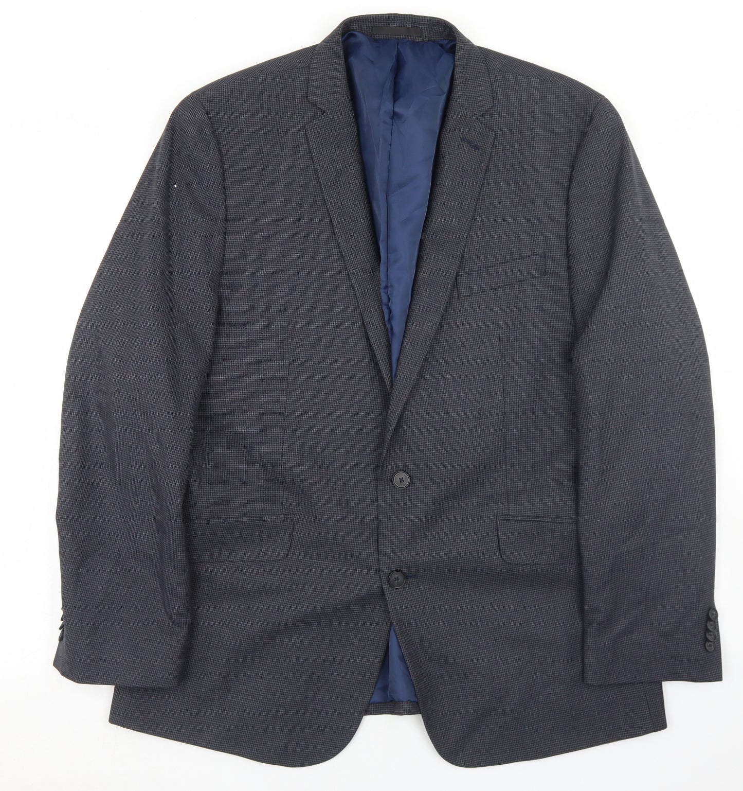 Kenneth Cole Mens Grey Camouflage Polyester Jacket Blazer Size 40