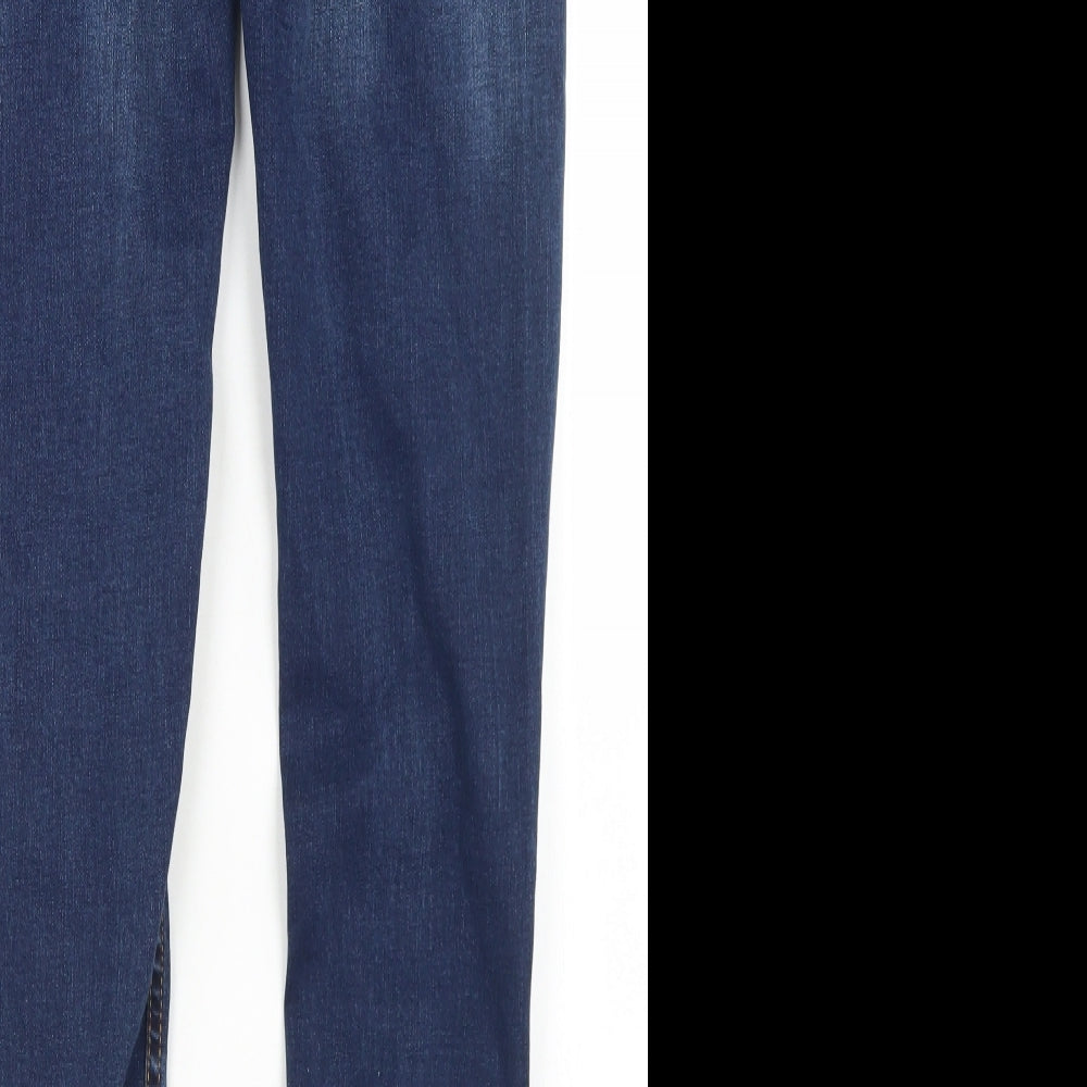 Gaani Mens Blue  Cotton Skinny Jeans Size 32 in L32 in Regular Button