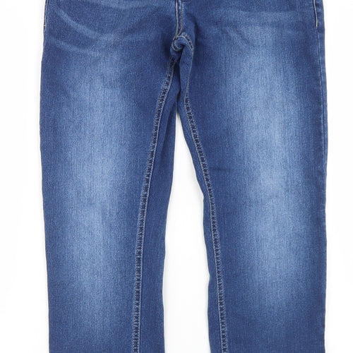 Life & Glory Mens Blue  Cotton Straight Jeans Size 30 in L28 in Regular Button