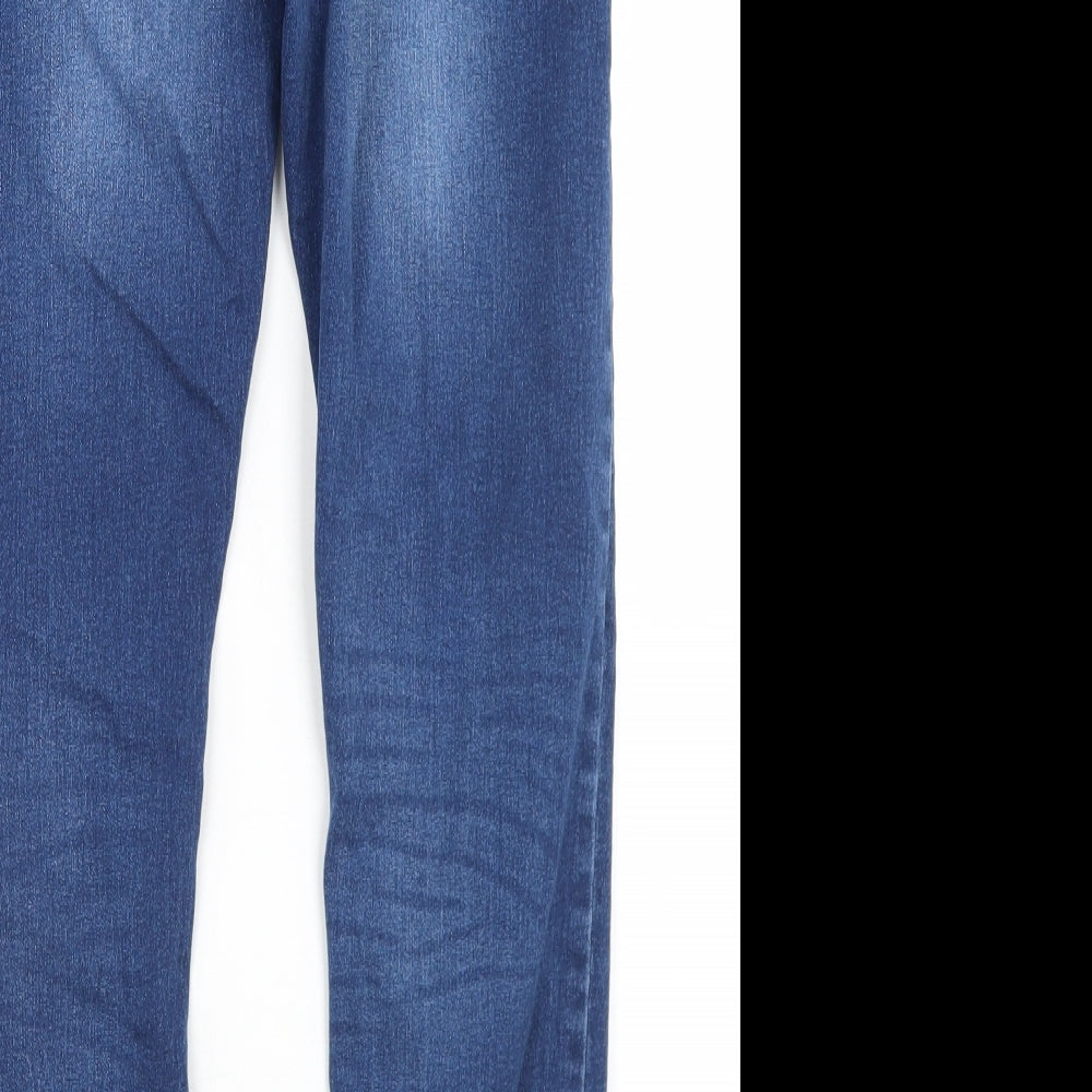 Life & Glory Mens Blue  Cotton Straight Jeans Size 30 in L28 in Regular Button