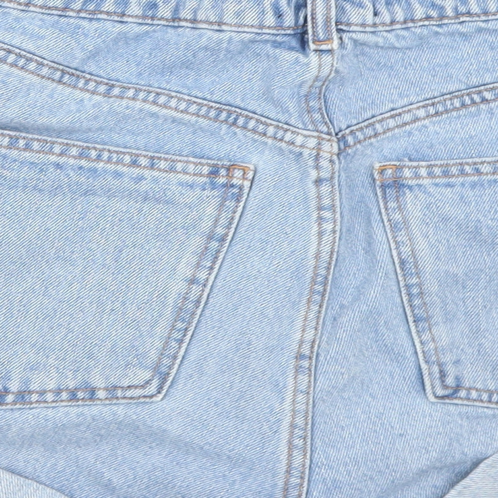 ASOS Womens Blue  Cotton Hot Pants Shorts Size 12 L3 in Regular Button