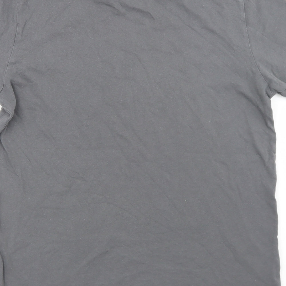 adidas Boys Grey  Cotton Basic T-Shirt Size 13-14 Years Crew Neck