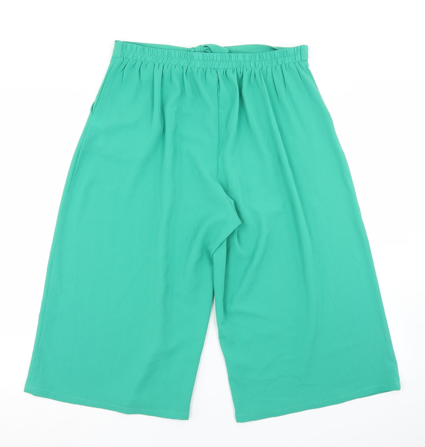 Primark Womens Green  Polyester Culotte Shorts Size 14 L16 in Regular