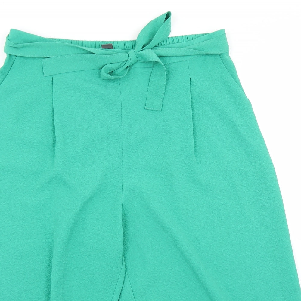 Primark Womens Green  Polyester Culotte Shorts Size 14 L16 in Regular