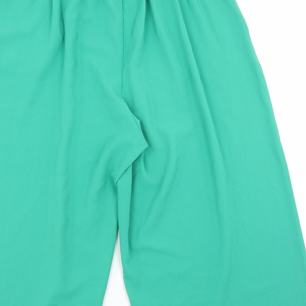 Primark Womens Green  Polyester Culotte Shorts Size 14 L16 in Regular