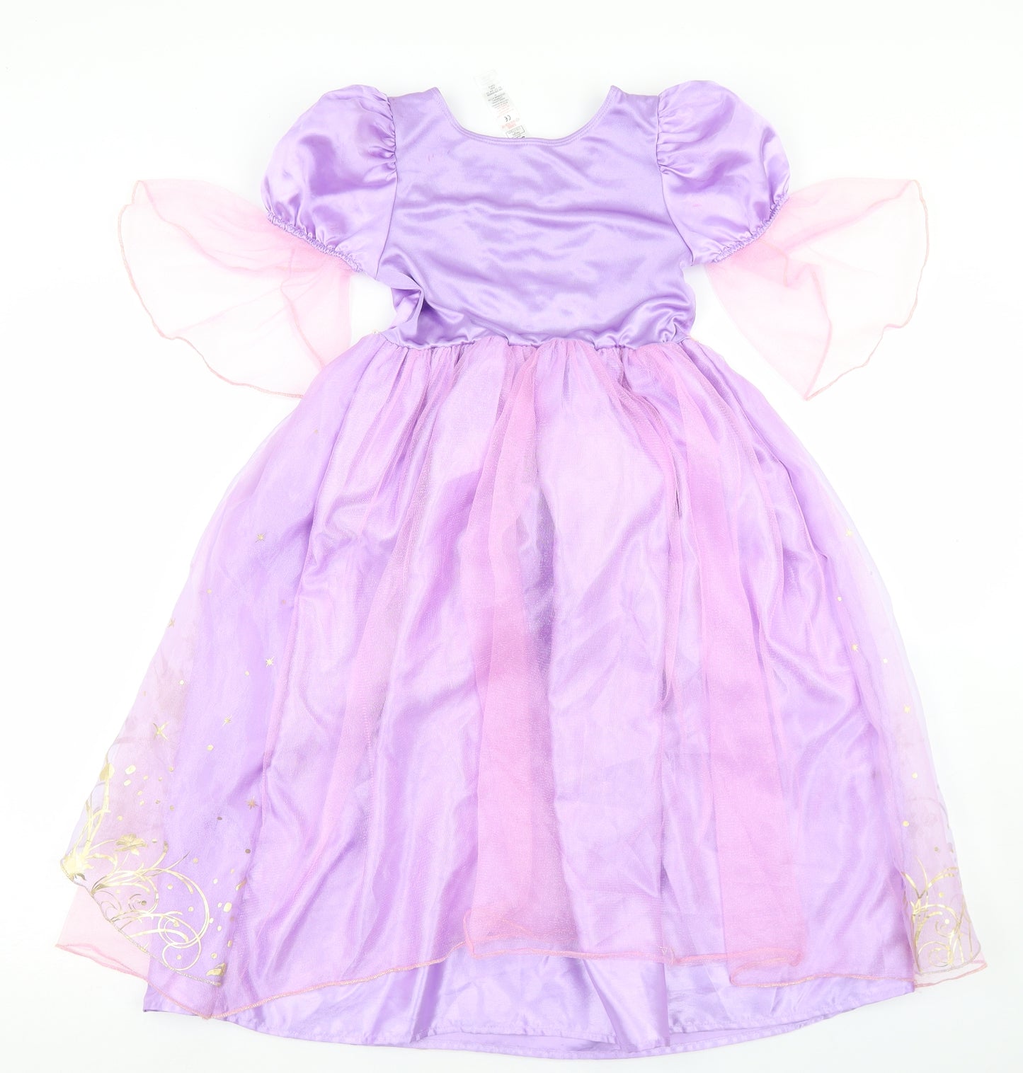 George Girls Purple  Polyester Ball Gown  Size 5-6 Years  Round Neck  - Rapunzel Dress Up