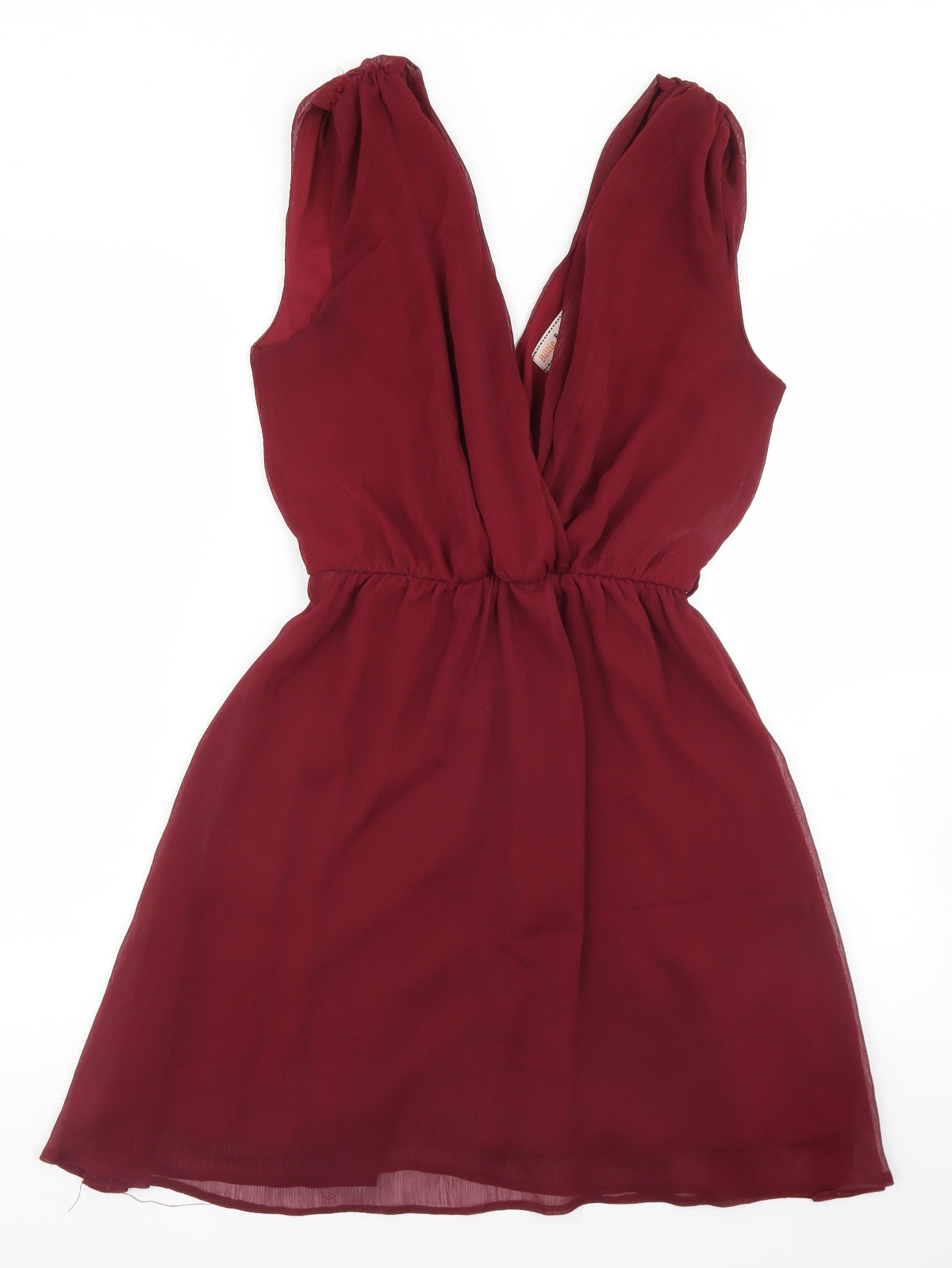 Dorothy Perkins Womens Red  Polyester Skater Dress  Size 10  V-Neck