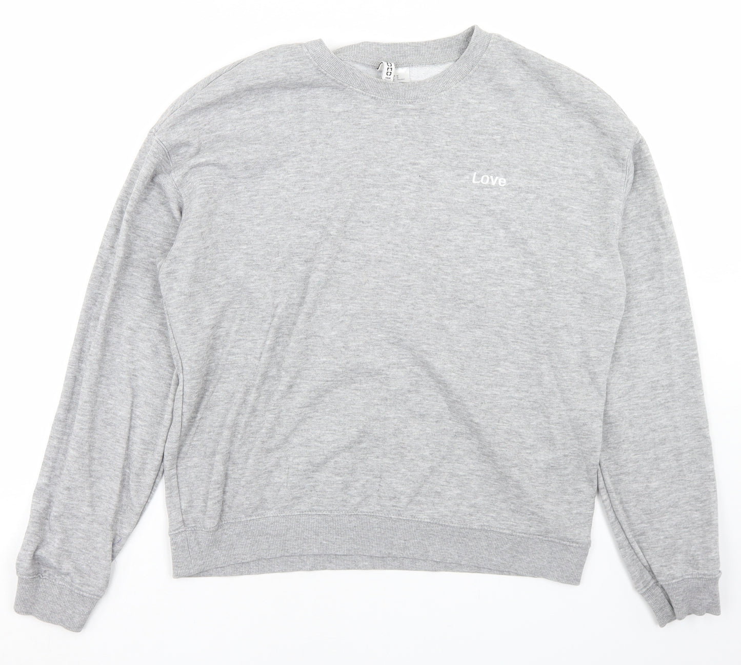 Divided Womens Grey  Cotton Pullover Sweatshirt Size M
