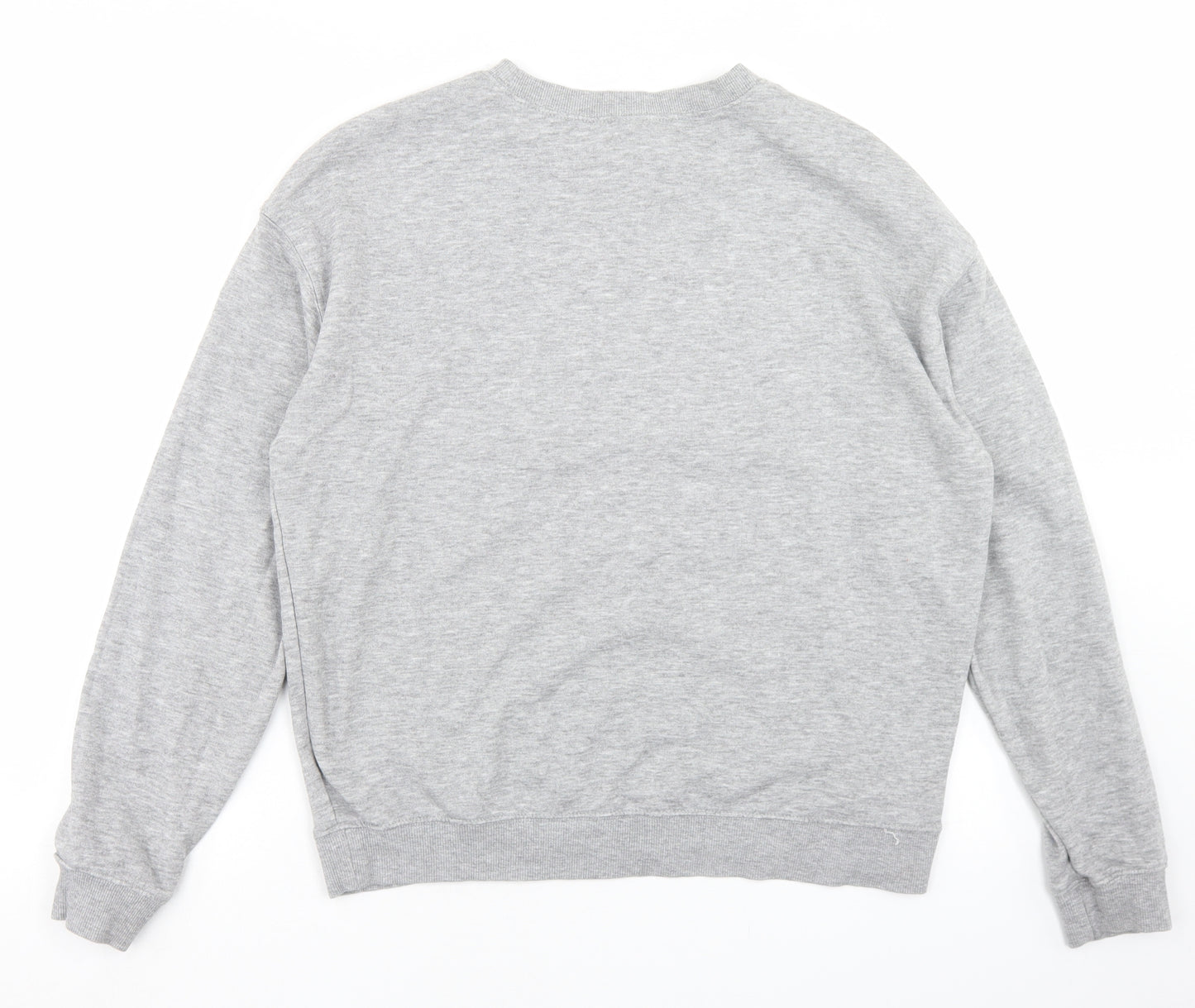 Divided Womens Grey  Cotton Pullover Sweatshirt Size M