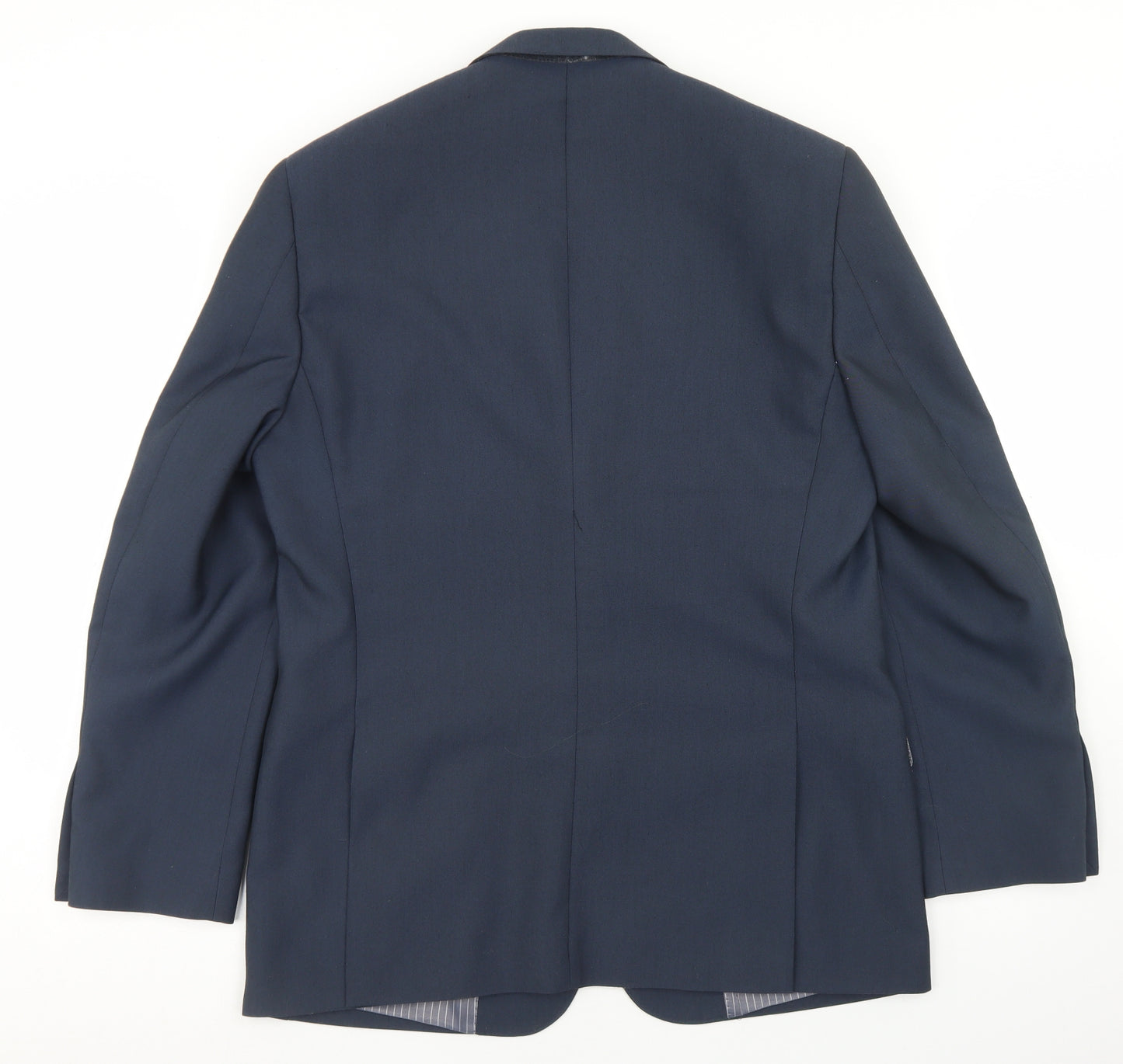 Preworn Mens Blue  Polyester Jacket Blazer Size 40