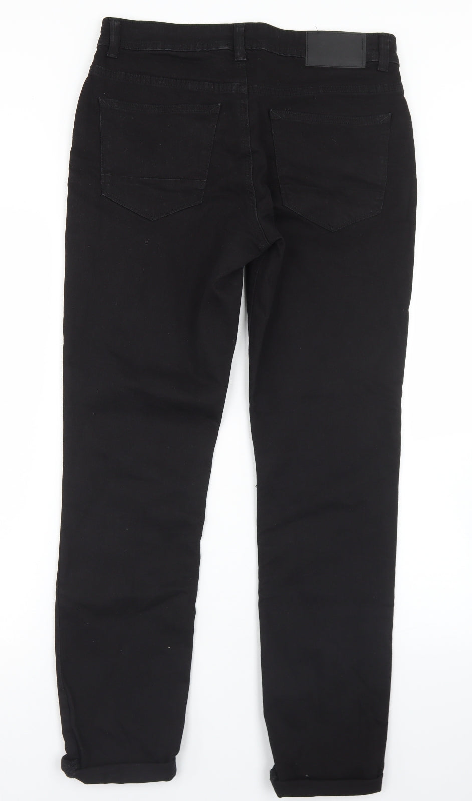 Denim Co Mens Black  Cotton Skinny Jeans Size 32 in L32 in Regular Button
