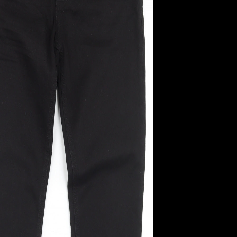 Denim Co Mens Black  Cotton Skinny Jeans Size 32 in L32 in Regular Button
