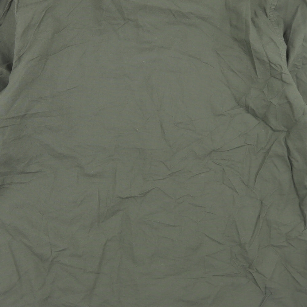 Dunnes Stores Mens Green  Cotton  Button-Up Size M Collared Button
