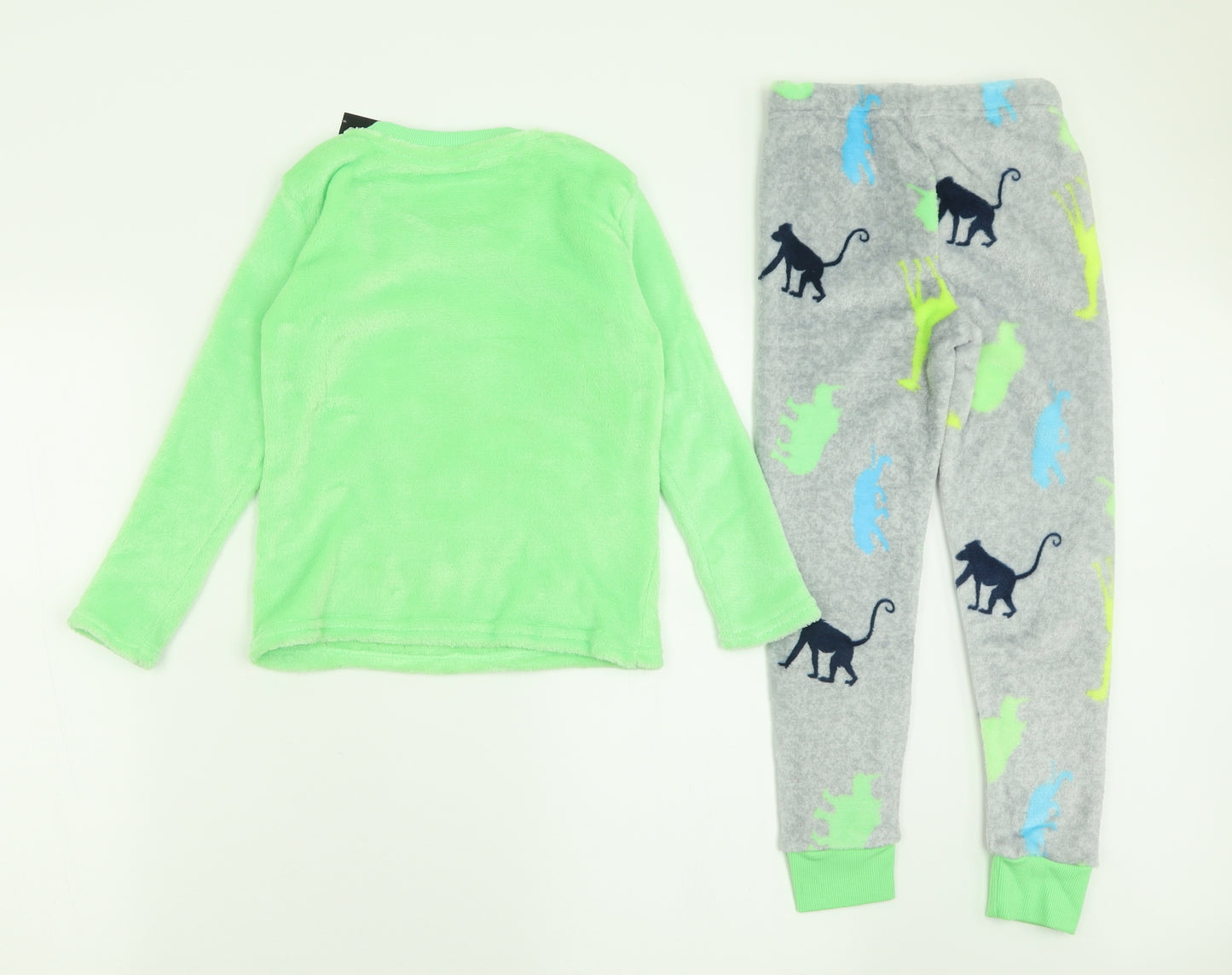 Dunnes Stores Boys Grey Geometric Polyester  Pyjama Set Size 5-6 Years  Pullover - DInosaurs