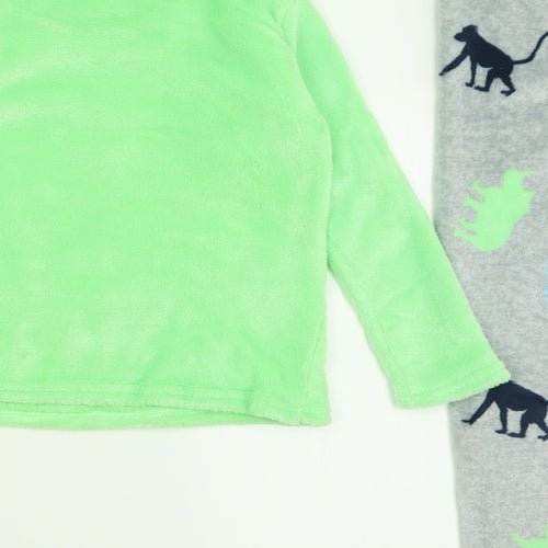 Dunnes Stores Boys Grey Geometric Polyester  Pyjama Set Size 5-6 Years  Pullover - DInosaurs
