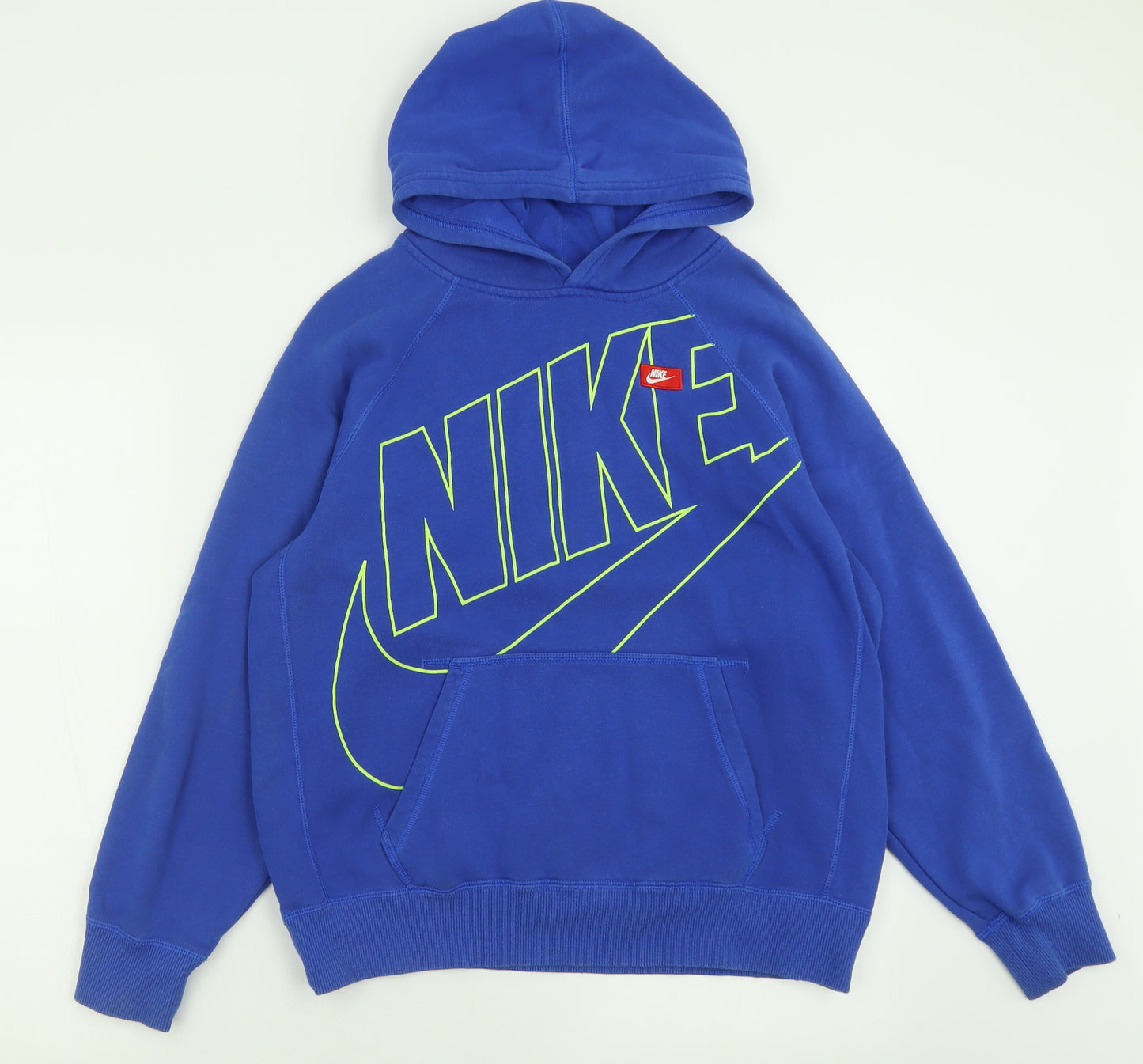 Nike Boys Blue  Cotton Pullover Hoodie Size 13-14 Years  Pullover
