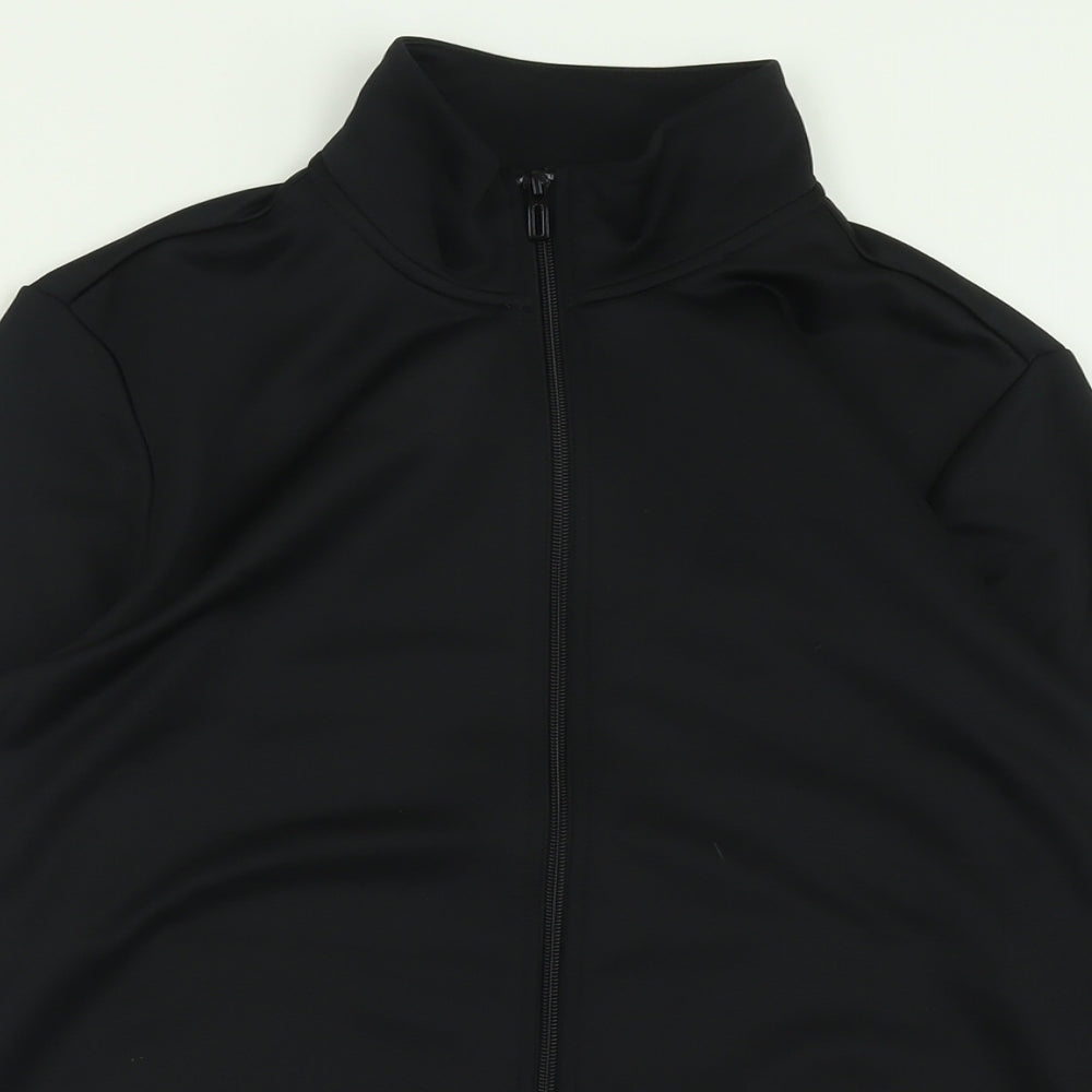 adidas Boys Black  Polyester Full Zip Sweatshirt Size 13-14 Years  Zip