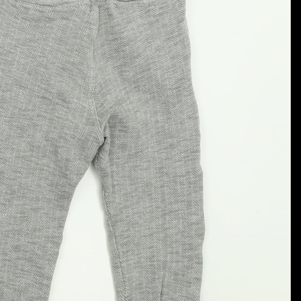 Zara Boys Grey  Polyester Capri Trousers Size 3-4 Years  Regular Button