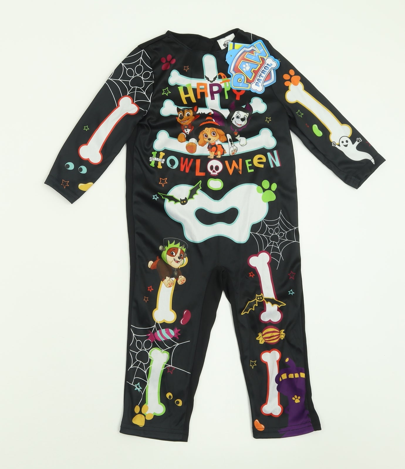 Matalan Baby Black Geometric Polyester Dungaree One-Piece Size 18-24 Months  Hook & Loop - Paw Patrol Halloween