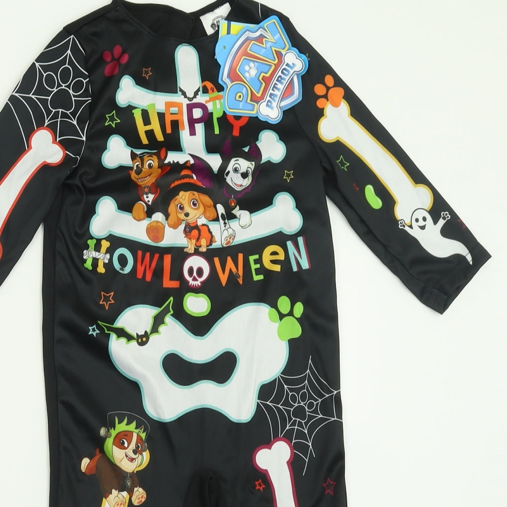 Matalan Baby Black Geometric Polyester Dungaree One-Piece Size 18-24 Months  Hook & Loop - Paw Patrol Halloween