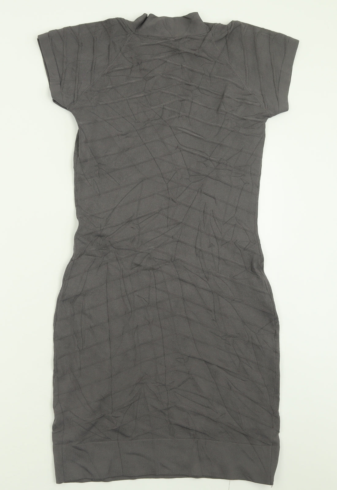 French Connection Womens Grey  Viscose Bodycon  Size 12  V-Neck Pullover
