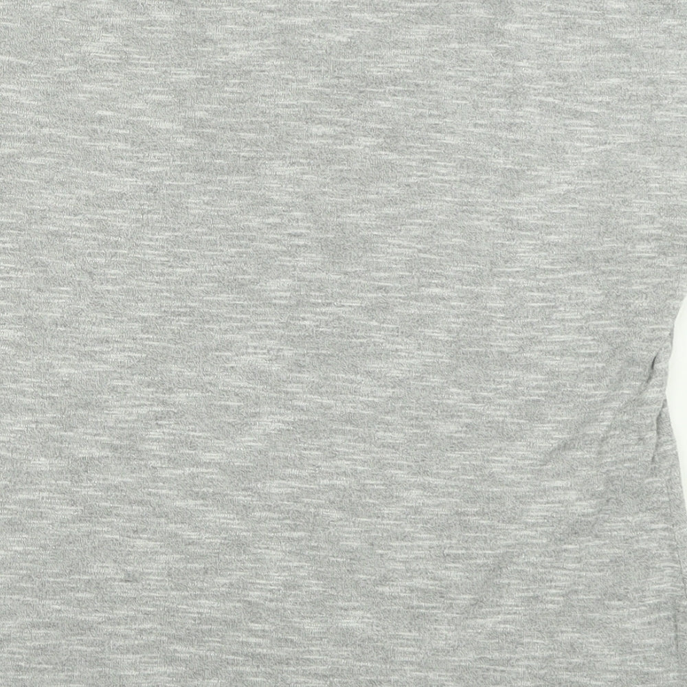Papaya Womens Grey  Viscose Basic T-Shirt Size 12 Crew Neck - love more