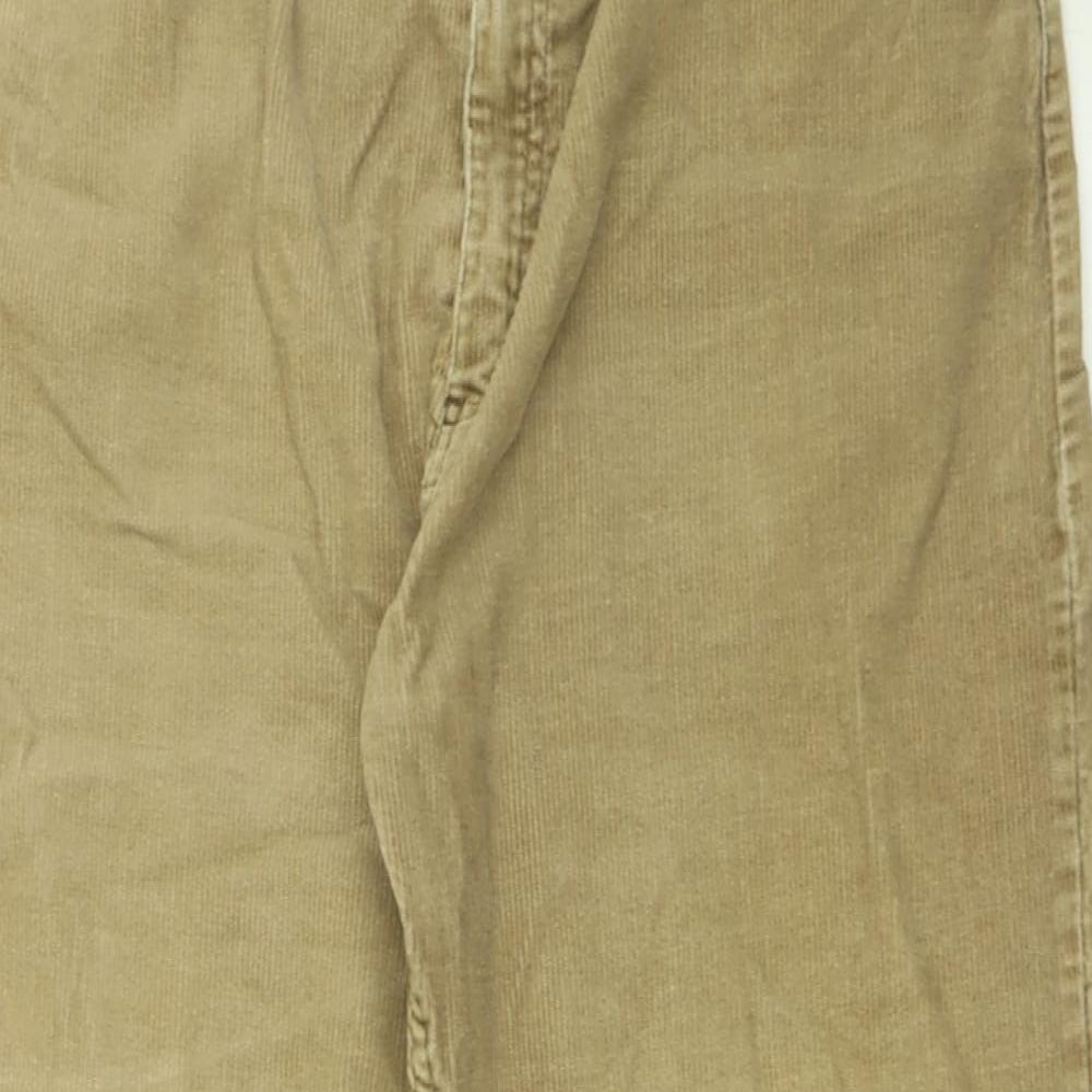 Easy Mens Brown  Cotton Capri Trousers Size 36 L34 in Regular Button