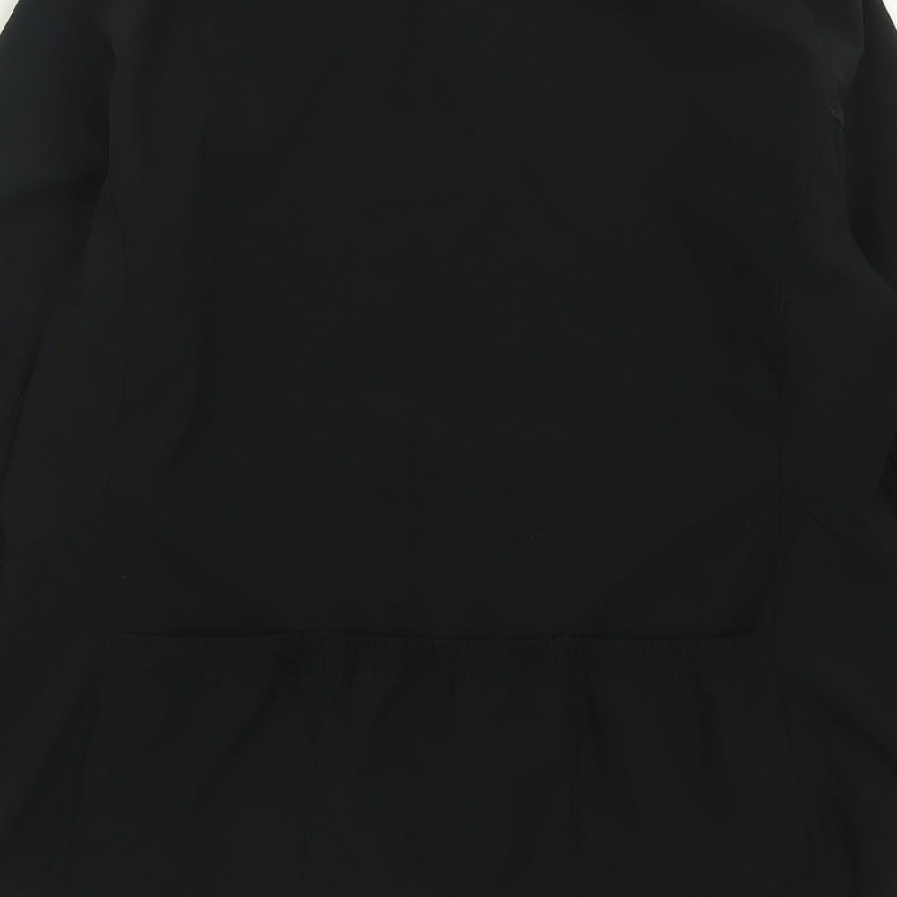 Muddy Fox Womens Black  Polyester Basic Casual Size 14 High Neck Zip