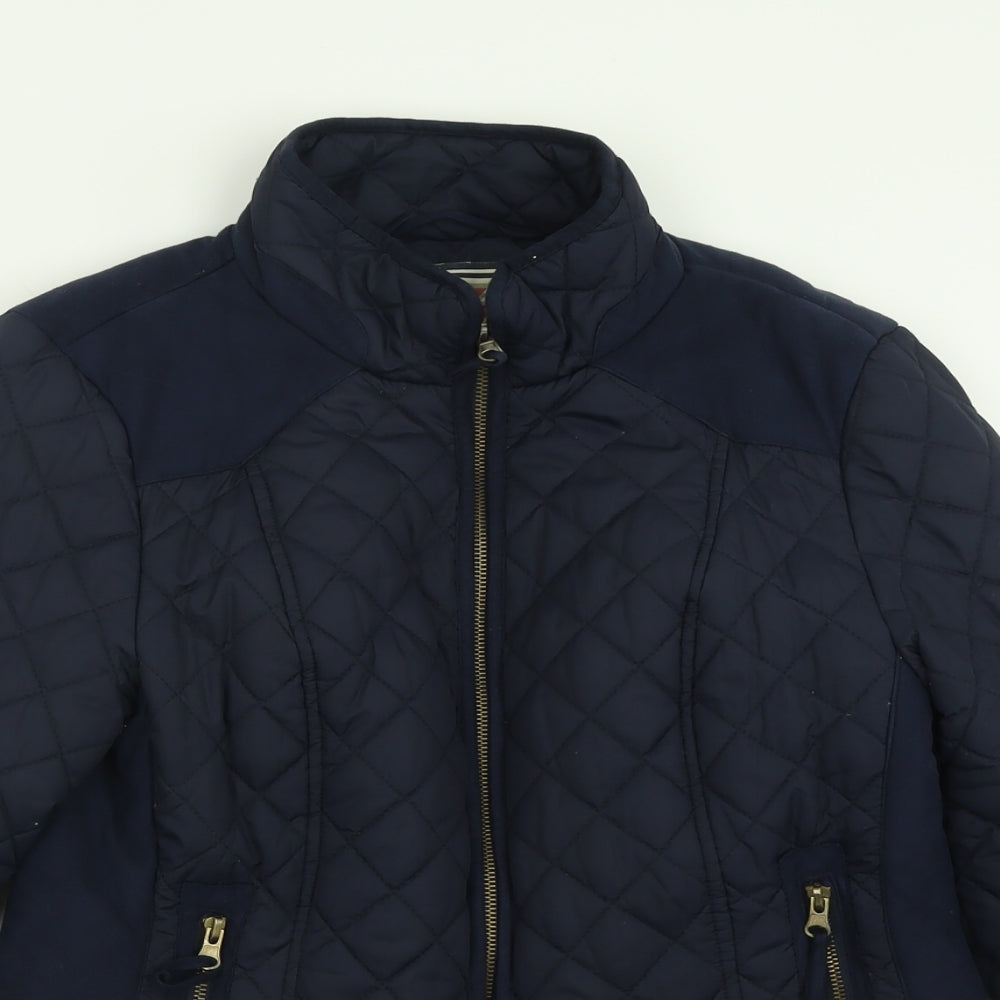 New Look Womens Blue   Quilted Jacket Size 14  Zip