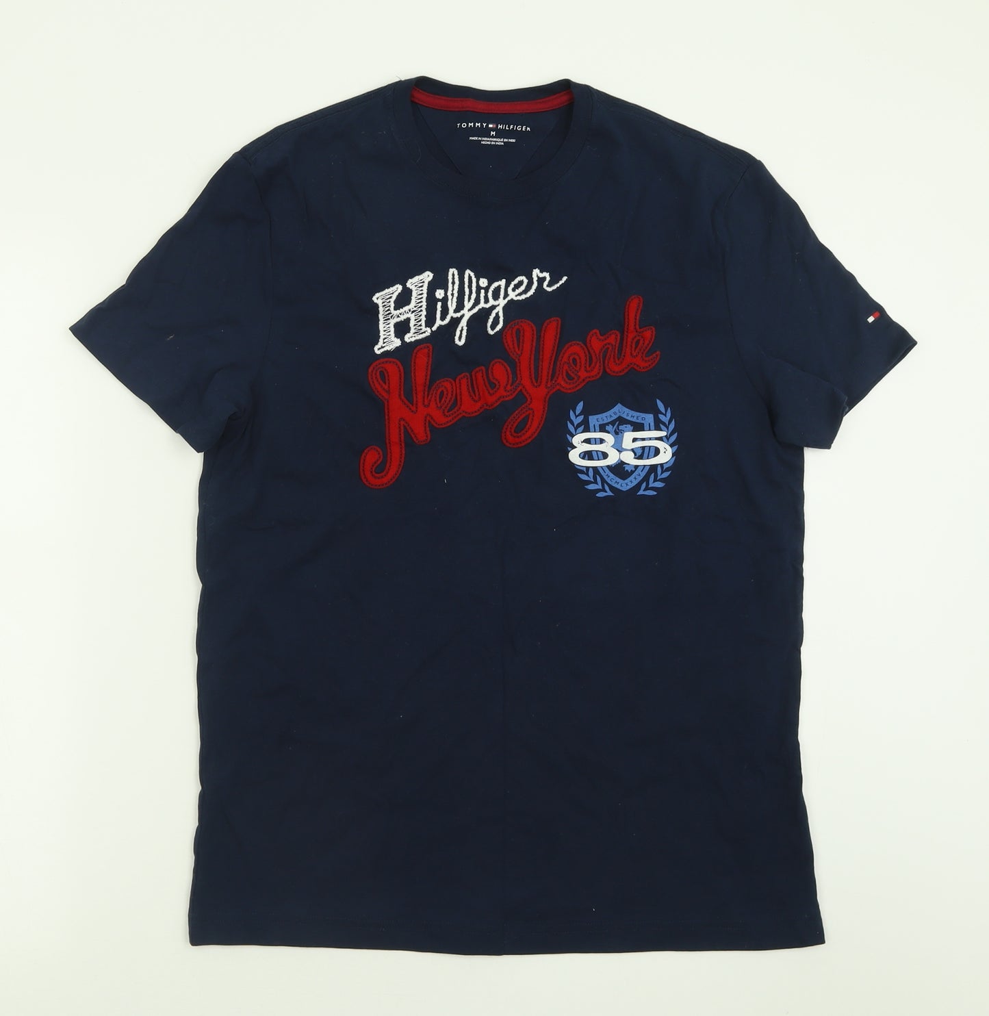 Tommy Hilfiger Mens Blue  Cotton  T-Shirt Size M Crew Neck